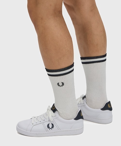 FRED PERRY(フレッドペリー)の「Tipped Sports Socks/ティップラインスポーツソックス(ソックス/靴下・メンズ・ブラック/サックスブルー/ホワイト/ブラック×ホワイト/ダークブルー/ベージュ・4-6/6-8)」の13枚目の写真