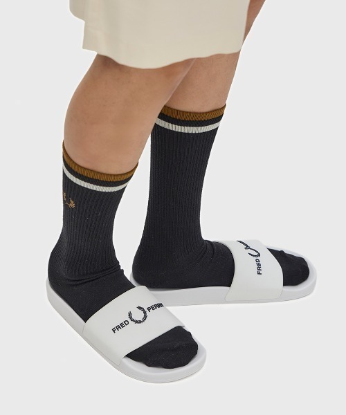FRED PERRY(フレッドペリー)の「Tipped Sports Socks/ティップラインスポーツソックス(ソックス/靴下・メンズ・ブラック/サックスブルー/ホワイト/ブラック×ホワイト/ダークブルー/ベージュ・4-6/6-8)」の14枚目の写真