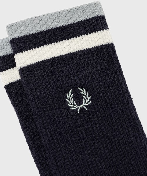 FRED PERRY(フレッドペリー)の「Tipped Sports Socks/ティップラインスポーツソックス(ソックス/靴下・メンズ・ブラック/サックスブルー/ホワイト/ブラック×ホワイト/ダークブルー/ベージュ・4-6/6-8)」の19枚目の写真