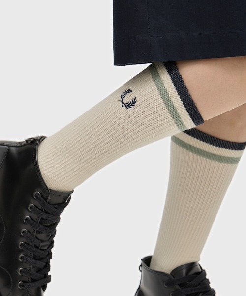 FRED PERRY(フレッドペリー)の「Tipped Sports Socks/ティップラインスポーツソックス(ソックス/靴下・メンズ・ブラック/サックスブルー/ホワイト/ブラック×ホワイト/ダークブルー/ベージュ・4-6/6-8)」の15枚目の写真