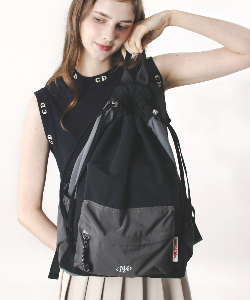 MASMARULEZ（マスマルールズ）の「[INT] Mixed Easy Draw Backpack _ Charcoal（バックパック/リュック・レディース・その他・FREE）」の4枚目の写真