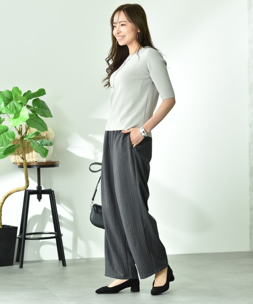 INTERPLANET(インタープラネット)の「エステルツイル柄アソートパンツ(その他パンツ・レディース・グレー/ブラック・FREE)」の4枚目の写真