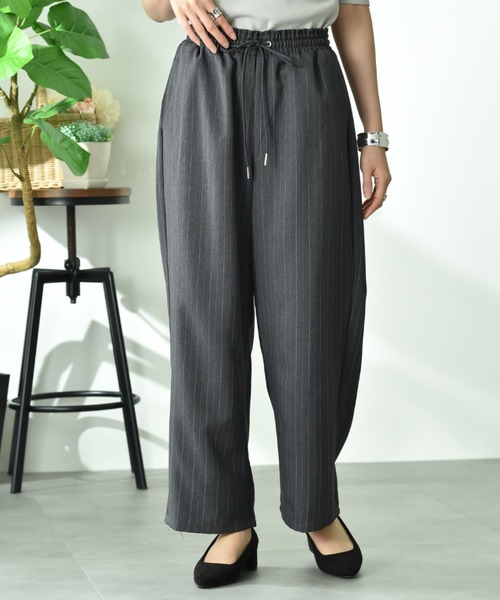 INTERPLANET(インタープラネット)の「エステルツイル柄アソートパンツ(その他パンツ・レディース・グレー/ブラック・FREE)」の9枚目の写真