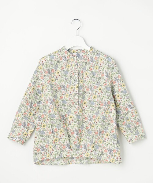 J.PRESS Ladies(J.プレス レディス)の「【一枚で着映え】Liberty Rachel & Michelle バンドカラー ブラウス(シャツ/ブラウス・レディース・サックスブルー系5/ピンク系5・XS)」の9枚目の写真