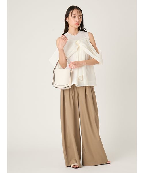 FRAY I.D（フレイアイディー）の「カーブラインミニバスケットバッグ（ハンドバッグ・レディース・アイボリー/ブラック/グリーン/ピンク・F）」の18枚目の写真