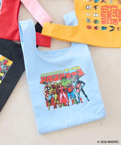 LOWRYS FARM（ローリーズファーム）の「ＭＡＲＶＥＬ／エコバック　639648（エコバッグ/サブバッグ・キッズ・ブルー/ブラック/イエロー/レッド/ピンク・FREE）」の3枚目の写真