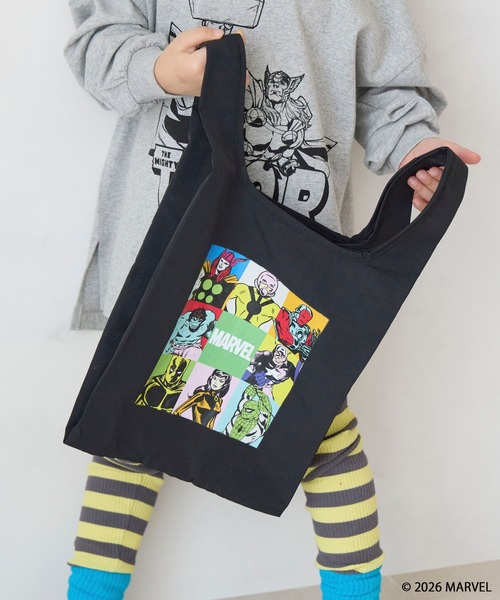 LOWRYS FARM（ローリーズファーム）の「ＭＡＲＶＥＬ／エコバック　639648（エコバッグ/サブバッグ・キッズ・ブルー/ブラック/イエロー/レッド/ピンク・FREE）」の2枚目の写真