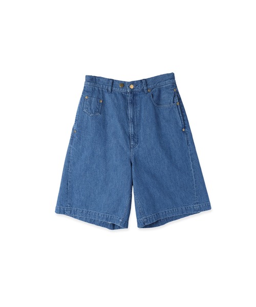 CULLNI（クルニ）の「Asymmetrical Pocket Denim Half Pant（デニムパンツ・メンズ・ネイビー/ブラック/ブルー・2/1）」の3枚目の写真