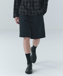 Asymmetrical Pocket Denim Half Pant