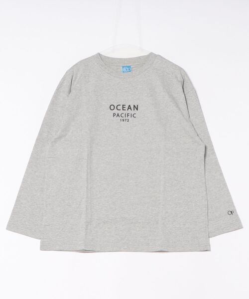 Ocean Pacific(オーシャンパシフィック)の「【OP/オーピー】レディース ロゴ 長袖Tシャツ ロングTシャツ ドロップショルダー(Tシャツ/カットソー・レディース・ホワイト/ベージュ・X-LARGE/LARGE)」の3枚目の写真