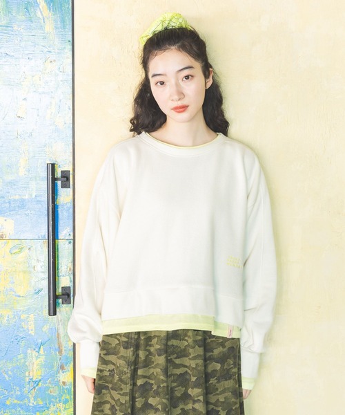 niko and...（ニコアンド）の「レイヤーライクスウェットプルオーバー（スウェット・レディース・ピンク/グレー/オフホワイト/ネイビー・MEDIUM/LARGE）」の7枚目の写真