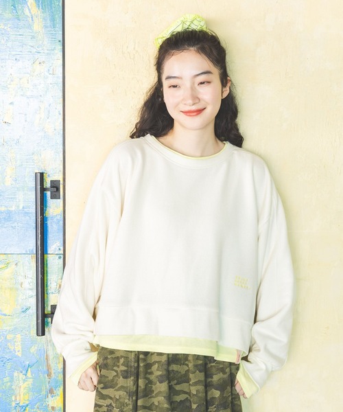 niko and...（ニコアンド）の「レイヤーライクスウェットプルオーバー（スウェット・レディース・ピンク/グレー/オフホワイト/ネイビー・MEDIUM/LARGE）」の8枚目の写真