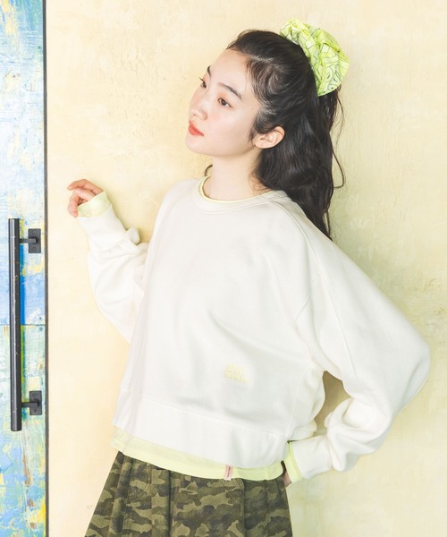 niko and...（ニコアンド）の「レイヤーライクスウェットプルオーバー（スウェット・レディース・ピンク/グレー/オフホワイト/ネイビー・MEDIUM/LARGE）」の9枚目の写真