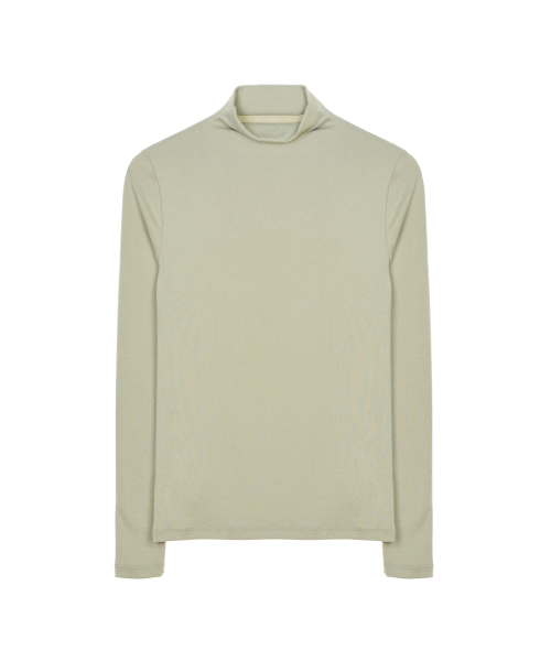 NICK&NICOLE（ニックアンドニコール）の「[ESSENTIAL] HIGH NECK SLIM TOP_LIGHT GREEN（Tシャツ/カットソー・レディース・その他・FREE）」の4枚目の写真