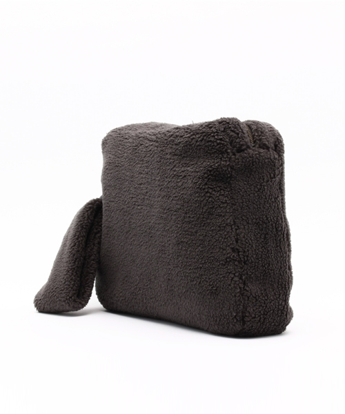 Kastane（カスタネ）の「ボアクラッチ（トートバッグ・レディース・アイボリー/チャコールグレー・FREE）」の3枚目の写真