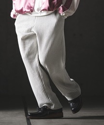 GLIMCLAP（グリムクラップ）の「mp14554-Big Waffle Wide Straight Pants ワイドストレートパンツ(201-020-gls-cg)（その他パンツ）」
