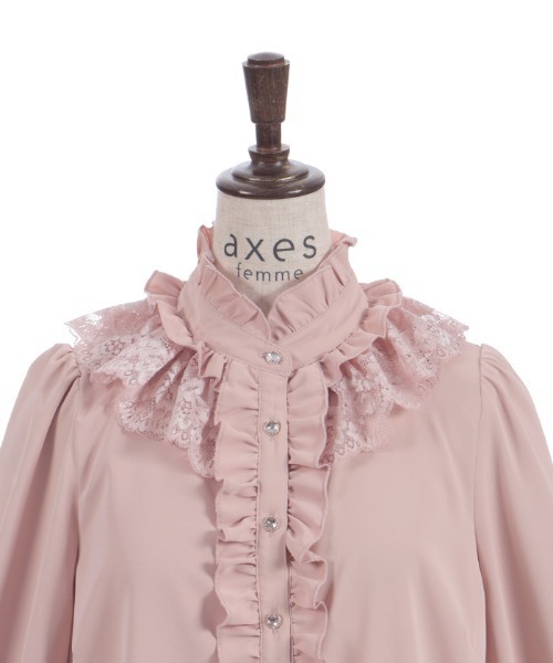 axes femme(アクシーズファム)の「レースフリルブラウス(シャツ/ブラウス・レディース・ブラック/ホワイト/ピンク・MEDIUM)」の14枚目の写真