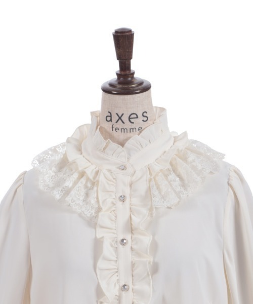 axes femme(アクシーズファム)の「レースフリルブラウス(シャツ/ブラウス・レディース・ブラック/ホワイト/ピンク・MEDIUM)」の22枚目の写真