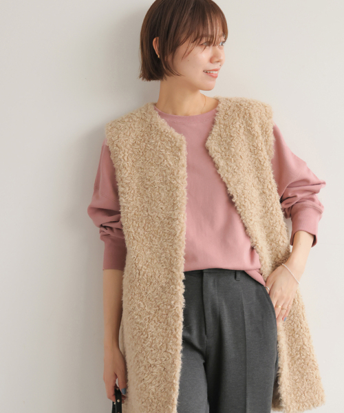 JOURNAL STANDARD relume（ジャーナルスタンダード　レリューム）の「《追加4》オーバーサイズロングスウェット（スウェット・レディース・ホワイト系その他/ピンク/ブラウン/ブラック・FREE）」の21枚目の写真