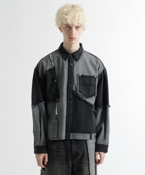HARE(ハレ)の「サイコウチクデニムシャツ(HARE)(シャツ/ブラウス・メンズ・ブラック/オフホワイト・FREE)」の12枚目の写真
