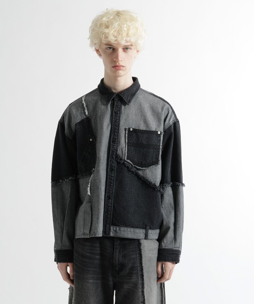 HARE(ハレ)の「サイコウチクデニムシャツ(HARE)(シャツ/ブラウス・メンズ・ブラック/オフホワイト・FREE)」の14枚目の写真