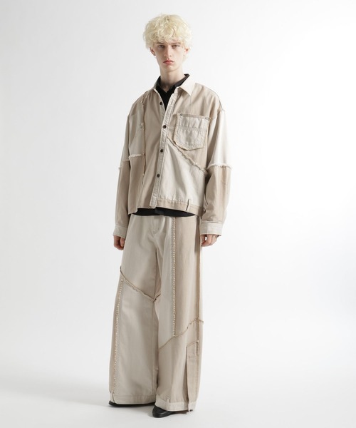 HARE(ハレ)の「サイコウチクデニムシャツ(HARE)(シャツ/ブラウス・メンズ・ブラック/オフホワイト・FREE)」の4枚目の写真