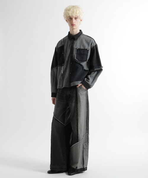 HARE(ハレ)の「サイコウチクデニムシャツ(HARE)(シャツ/ブラウス・メンズ・ブラック/オフホワイト・FREE)」の6枚目の写真