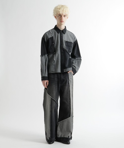 HARE(ハレ)の「サイコウチクデニムシャツ(HARE)(シャツ/ブラウス・メンズ・ブラック/オフホワイト・FREE)」の8枚目の写真