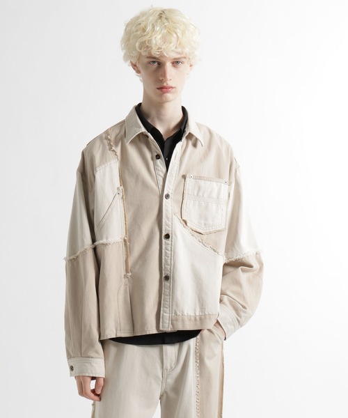 HARE(ハレ)の「サイコウチクデニムシャツ(HARE)(シャツ/ブラウス・メンズ・ブラック/オフホワイト・FREE)」の9枚目の写真