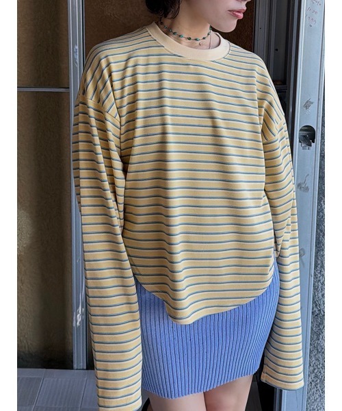 ELCHELE(エルチェレ)の「NEP KNIT TUBE TOP(チューブトップ・レディース・サックスブルー/ライトブラウン/オートミール/レッド・FREE)」の16枚目の写真