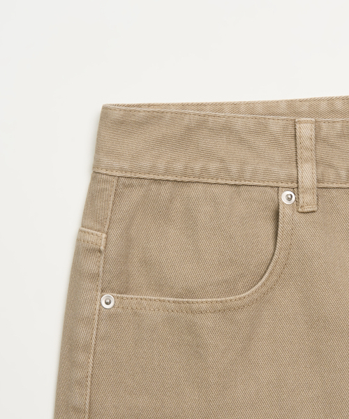 TOFFEE(トフィー)の「ディープカーブデニムパンツ (ベージュ)(デニムパンツ・メンズ・その他・SMALL/MEDIUM/LARGE/X-LARGE)」の5枚目の写真
