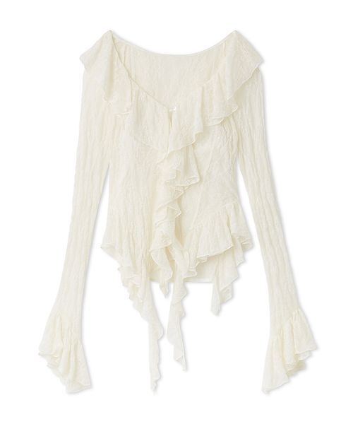 SNIDEL(スナイデル)の「カットレースフリルプルオーバー(Tシャツ/カットソー・レディース・カーキ/アイボリー/ピンク・F)」の18枚目の写真