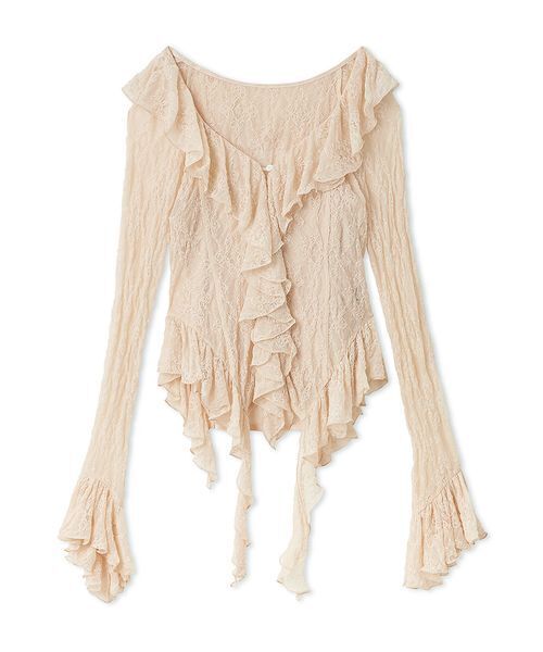 SNIDEL(スナイデル)の「カットレースフリルプルオーバー(Tシャツ/カットソー・レディース・カーキ/アイボリー/ピンク・F)」の19枚目の写真