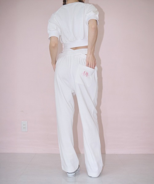 mieya mieya(ミーヤミーヤ)の「【mieya mieya】cross sweat pants/クロススウェットパンツ(スウェットパンツ・レディース・ホワイト・FREE)」の17枚目の写真