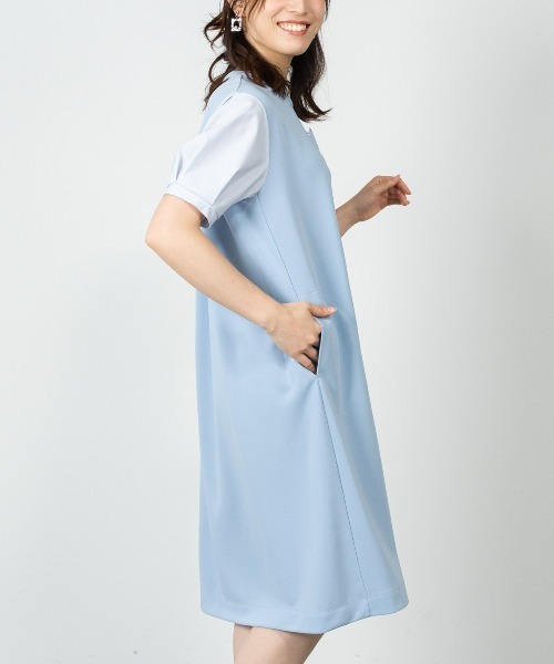 STUDIO PICONE（スタジオピッコーネ）の「袖切替UV冷感ワンピース（ワンピース・レディース・ベージュ/ネイビー/ライトブルー・L/M/LL）」の10枚目の写真