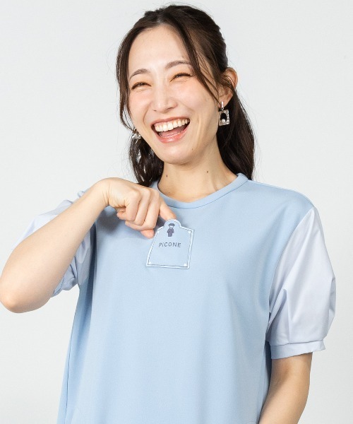 STUDIO PICONE（スタジオピッコーネ）の「袖切替UV冷感ワンピース（ワンピース・レディース・ベージュ/ネイビー/ライトブルー・L/M/LL）」の11枚目の写真