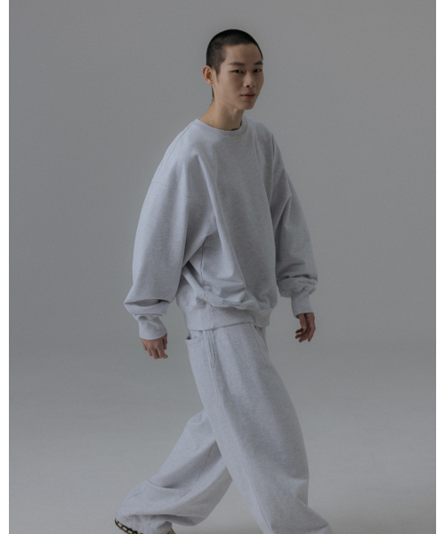 ANGLAN（アングラン）の「Steady Sweat Shirt - White Melange（スウェット・メンズ・その他・2/1）」の5枚目の写真