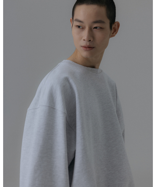 ANGLAN（アングラン）の「Steady Sweat Shirt - White Melange（スウェット・メンズ・その他・2/1）」の2枚目の写真