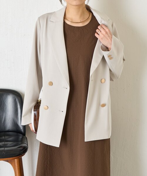 Jena espace merveilleux（ジェナ　エスパスメルヴェイユ）の「【WEB限定】ダブルボタンJK（ベスト・レディース・チャコールグレー/グレー/ネイビー・FREE）」の7枚目の写真