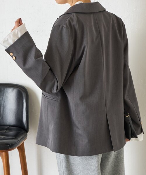 Jena espace merveilleux（ジェナ　エスパスメルヴェイユ）の「【WEB限定】ダブルボタンJK（ベスト・レディース・チャコールグレー/グレー/ネイビー・FREE）」の18枚目の写真