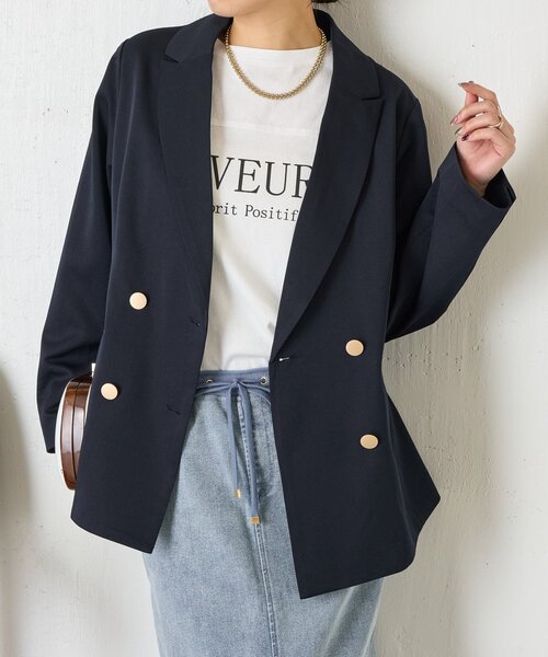 Jena espace merveilleux（ジェナ　エスパスメルヴェイユ）の「【WEB限定】ダブルボタンJK（ベスト・レディース・チャコールグレー/グレー/ネイビー・FREE）」の19枚目の写真