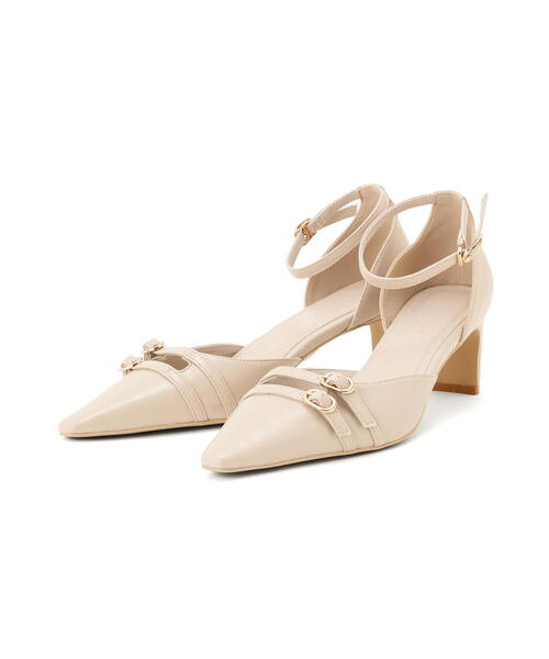 EDIT COLOGNE（エディットコロン）の「ストラップパンプス（パンプス・レディース・ブラック/ベージュ/パープル・23.5cm/24.0cm/23.0cm）」の5枚目の写真