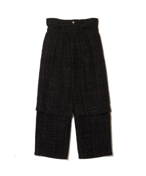 DISCOVERED(ディスカバード)の「DISCOVERED TWEED LAYERED PANTS(その他パンツ・メンズ・ベージュ/ブラック・LARGE/SMALL)」の2枚目の写真