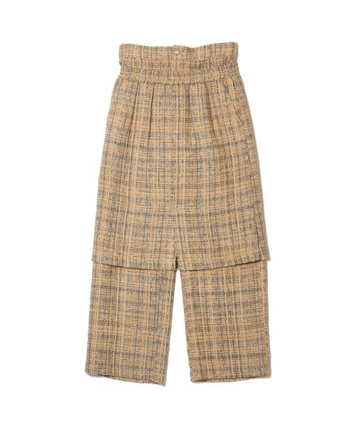 DISCOVERED(ディスカバード)の「DISCOVERED TWEED LAYERED PANTS(その他パンツ・メンズ・ベージュ/ブラック・LARGE/SMALL)」の4枚目の写真