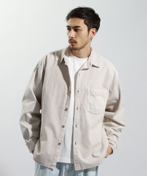 BAYFLOW（ベイフロー）の「ヴィンテージライクコールシャツ（シャツ/ブラウス・メンズ・ライトグレー/チャコール/サックスブルー・MEDIUM/LARGE）」の2枚目の写真