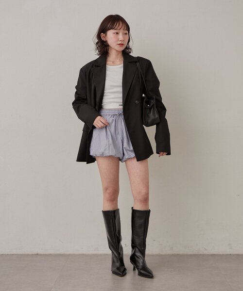 mline（エムライン）の「[mline]シャツ バルーンパンツ（その他パンツ・レディース・ブルー/アイボリー/グレー・2/1）」の5枚目の写真