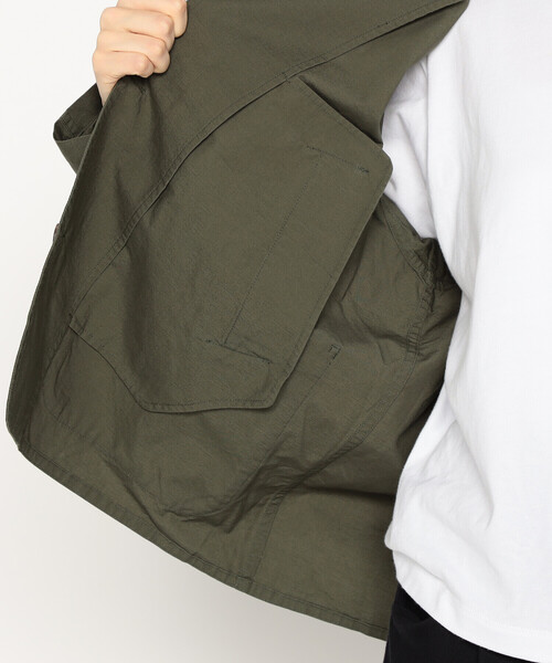 DANTON(ダントン)の「Women's Downproof Work Jacket(カバーオール・レディース・オフホワイト/ダークネイビー/ベージュ系その他/オリーブ・38/34/36)」の14枚目の写真