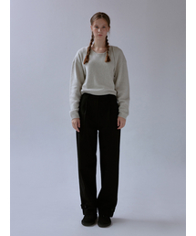 Mod wool button pants (black)