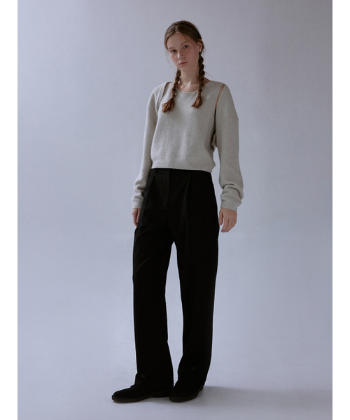 THEMITTEN(ザ・ミトン)の「Mod wool button pants (black)(その他パンツ・レディース・その他・MEDIUM/SMALL)」の2枚目の写真
