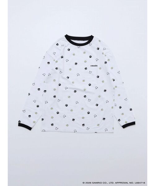 EMODA（エモダ）の「【はぴだんぶい】PATTERN OVER L/T&S-PT SET（Tシャツ/カットソー・レディース・ホワイト/ブラック・FREE）」の10枚目の写真